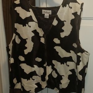 Suede Cow pattern Vest